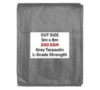 AP Supplies Grey L-Grade Tarpaulin 5M X 8M