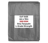 AP Supplies Grey L-Grade Tarpaulin 6M X 10M