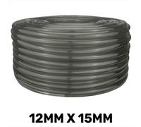 AP Supplies Grey Semi-Transparent Pvc Pipe 12mmx15mm - 5 Meters