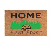 AP Supplies Home Is Where We Park It - Doormat 60Cm X 40Cm - Durable, Non-Slip, Premium - Quality Coir For Indoor/outdoor