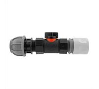 AP Supplies Hose Connector Wl With In - Line Bspf Valve And 20mm Mdpe Straight