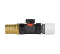 AP Supplies Hose Connector Wl With In - Line Bspf Valve And 25mm Brass Barb
