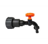 AP Supplies Ibc 2 S60X6 - 1/2 Bspf Extender Adaptor With 1/2 Bsp Plastic Bib Tap