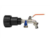 AP Supplies Ibc 2 S60X6 3/4 Bspf Extender Adaptor With 3/4 Bsp Double Lever Tap