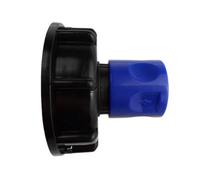 AP Supplies Ibc 2 S60X6 Cap With 3/4 Bsp Threaded Hose Connector Blue