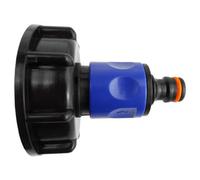 AP Supplies Ibc 2 S60X6 Cap With 3/4 Bsp Threaded Hose Connector Blue And Double Male
