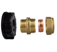 AP Supplies Ibc 2 S60X6 Cap With Brass Compression Straight 1 Bsp - 28mm