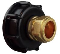 AP Supplies Ibc 2 S60X6 Cap With Brass Compression Straight 3/4 Bsp - 22mm