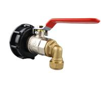 AP Supplies Ibc 2 S60X6 Cap With Bsp Female Lever Valve And Brass Compression Elbow 3/4 Bsp - 22mm