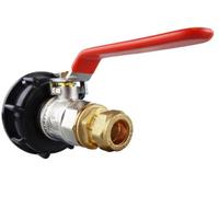 AP Supplies Ibc 2 S60X6 Cap With Bsp Female Lever Valve And Brass Compression Straight 3/4 Bsp - 22mm