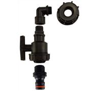 AP Supplies Ibc 2" S60X6 Cap With Elbow Fitting, Large Plastic Valve And Male Quick Connector