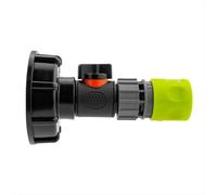 AP Supplies Ibc 2" S60X6 Cap With In - Line Bspm Valve And 3/4" Bspf Female Hose Connector Lime