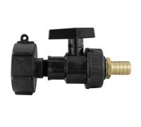 AP Supplies Ibc 2 S60X6 Cap With Large Plastic Valve And 19mm Brass Barb