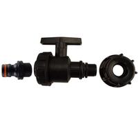 AP Supplies Ibc 2" S60X6 Cap With Large Plastic Valve And Male Quick Connector