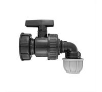 AP Supplies Ibc 2" S60X6 Cap With Large Plastic Valve And Mdpe Elbow 25mm