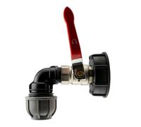 AP Supplies Ibc 2 S60X6 Cap With Lever Valve And 20mm Mdpe Elbow