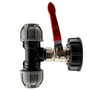 AP Supplies Ibc 2 S60X6 Cap With Lever Valve And 20mm Mdpe Tee