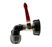 AP Supplies Ibc 2" S60X6 Cap With Lever Valve And 25mm Mdpe Elbow