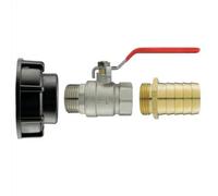 AP Supplies Ibc 2" S60X6 Cap With Lever Valve And 32mm Brass Barb