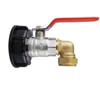 AP Supplies Ibc 2 S60X6 Cap With Lever Valve And Brass Compression Elbow 3/4 Bsp - 22mm