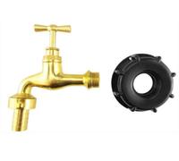 AP Supplies Ibc 2" S60X6 Cap With Polished Brass Bib Tap 15mm Barb