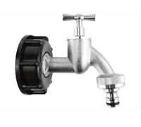 AP Supplies Ibc 2" S60X6 Cap With Quick Connect Nickle Plated Bib Tap 3/4" Bsp