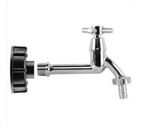 AP Supplies IBC Adaptor Cap 2in S60X6, 1/2in BSP, Chrome Tap