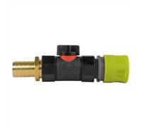 AP Supplies In - Line Bspf Valve With 19mm Brass Barb And Hose Connector Lime