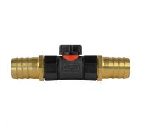 AP Supplies In - Line Bspf Valve With 2 X 25mm Brass Barb Connectors