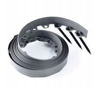 AP Supplies Lawn Border Set, Easy Border 60mm Gray 10M With Pegs
