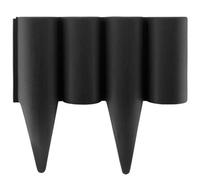 AP Supplies Lawn Edging, Plastic Palisade Wood Effect, 2.5M Box, Black