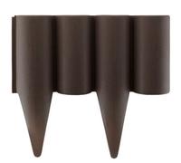 AP Supplies Lawn Edging, Plastic Palisade Wood Effect, 2.5M Box, Brown