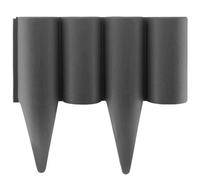 AP Supplies Lawn Edging, Plastic Palisade Wood Effect, 2.5M Box, Gray