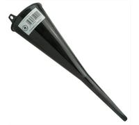 AP Supplies Long Funnel Black - Fuel Funnel With Fine Mesh Filter For Easy Refilling - Thick Plastic Fuel Funnel