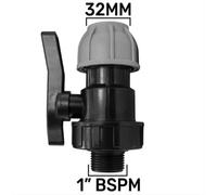 AP Supplies Mdpe Valve 32mm - 1 Bspm Durability Flexibility And Resistance To Chemicals,