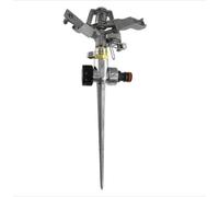 AP Supplies Metal Pulsating Lawn Sprinkler With Spike - 360 Degree Adjustable Rotation