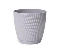 AP Supplies Mika Pot with Saucer 190mm, Platinum