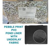 AP Supplies Pond Liner Small Pebble Print Pvc 450Gsm With 50Gsm Underlay Fabric (4M X 6M)