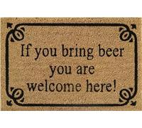 AP Supplies Rubber-Backed Coir Door Mat, 40cm x 60cm
