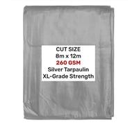 AP Supplies Silver Tarpaulin 260gsm, 8m x 12m