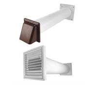 AP Supplies Through Wall Vent Kit KR0153, 100x125mm, Brown