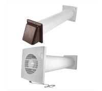 AP Supplies Through Wall Vent Kit, RICO Fan, Brown Vent