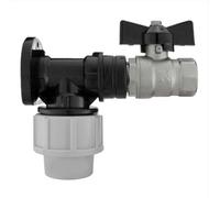 AP Supplies Wall Flange Kit 20mm Mdpe - Bib Valve 1/2" Bsp