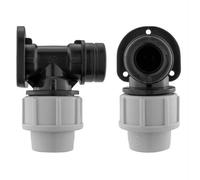 AP Supplies Wall Flange Kit 20mm Mdpe - Bib Valve With Snap On Male