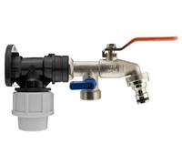 AP Supplies Wall Flange Kit 20mm MDPE, Double Lever Tap