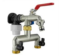 AP Supplies Wall Flange Kit 20mm Mdpe - Double Tap With Triple Outlet Thread