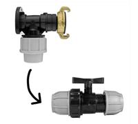AP Supplies Wall Flange Kit 20mm Mdpe - Geka & In Line Valve