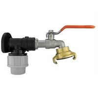 AP Supplies Wall Flange Kit 20mm MDPE, Lever Tap, Geka