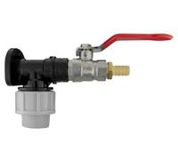 AP Supplies Wall Flange Kit 20mm MDPE, Lever Valve, 1/2in Barb