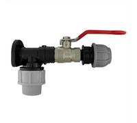 AP Supplies Wall Flange Kit 20mm Mdpe - Lever Valve & 20mm Mdpe Outlet